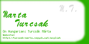 marta turcsak business card