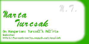 marta turcsak business card